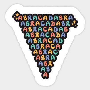 Black Border Abracadabra Sticker